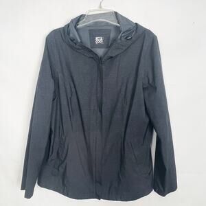 32 Degrees Cool Men's Activewear Charcoal Full Zip Hooded Jacket Size M/L